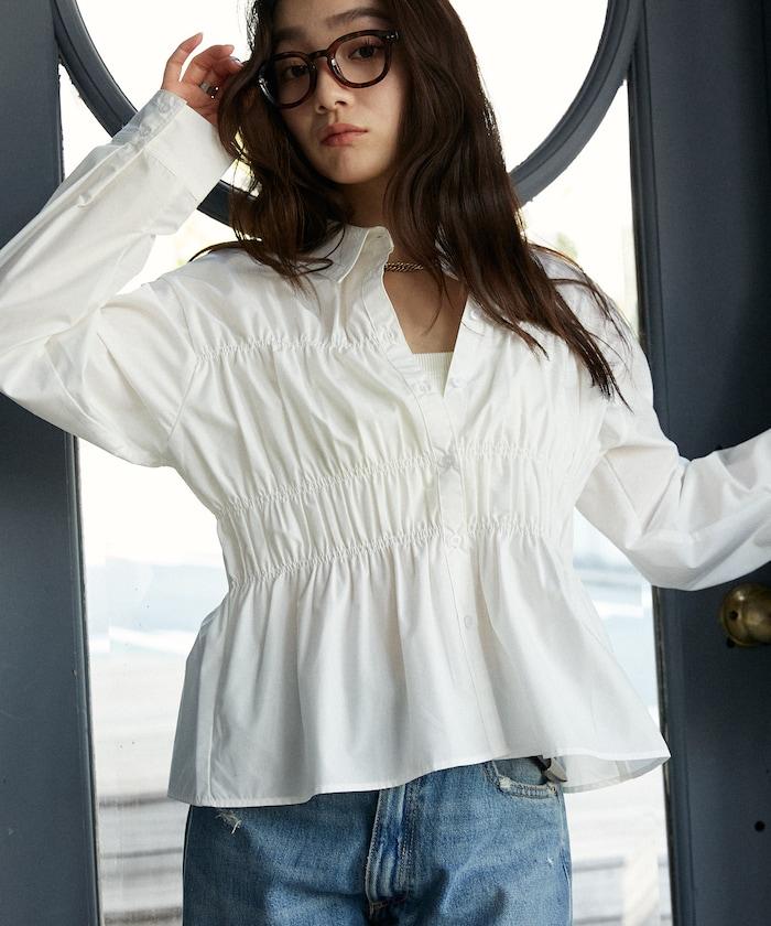 抽褶設計 襯衫上衣