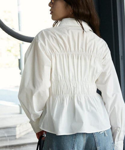 抽褶設計 襯衫上衣