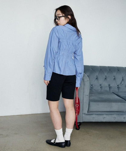 抽褶設計 襯衫上衣