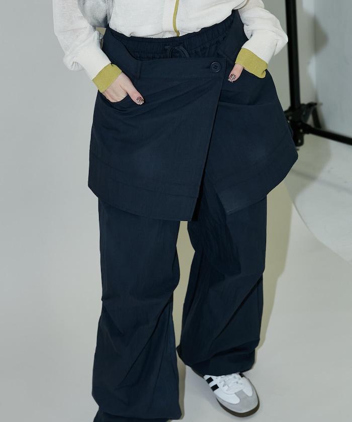 2WAY可拆卸圍裹設計 尼龍褲