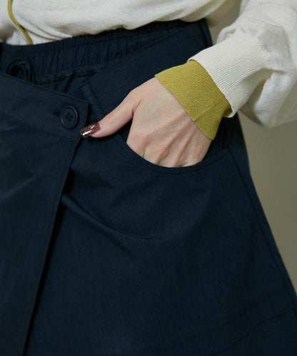 2WAY可拆卸圍裹設計 尼龍褲