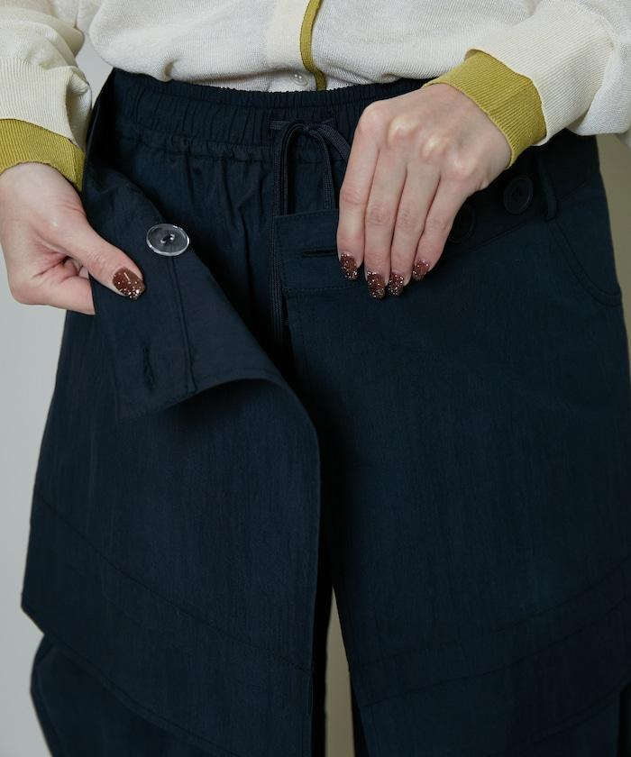 2WAY可拆卸圍裹設計 尼龍褲