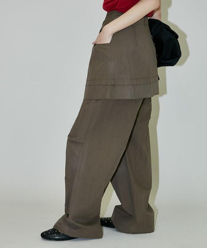 2WAY可拆卸圍裹設計 尼龍褲