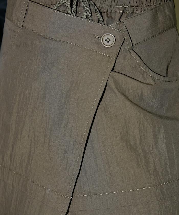 2WAY可拆卸圍裹設計 尼龍褲