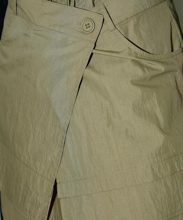 2WAY可拆卸圍裹設計 尼龍褲