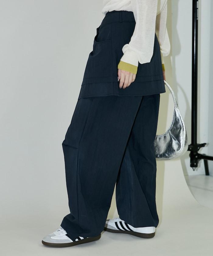 2WAY可拆卸圍裹設計 尼龍褲