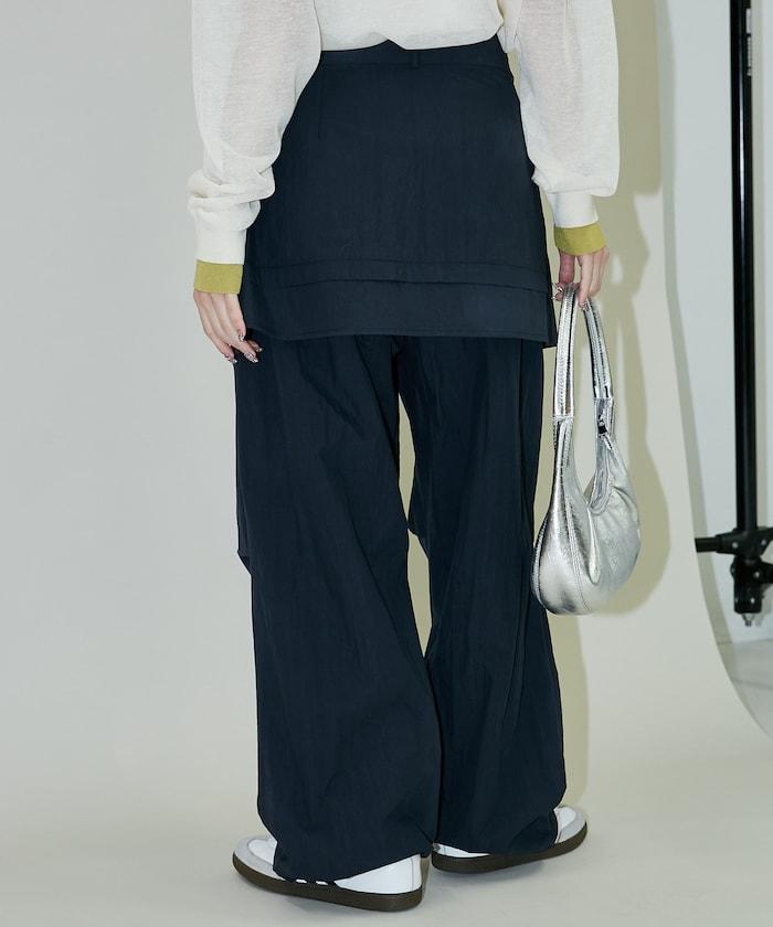 2WAY可拆卸圍裹設計 尼龍褲