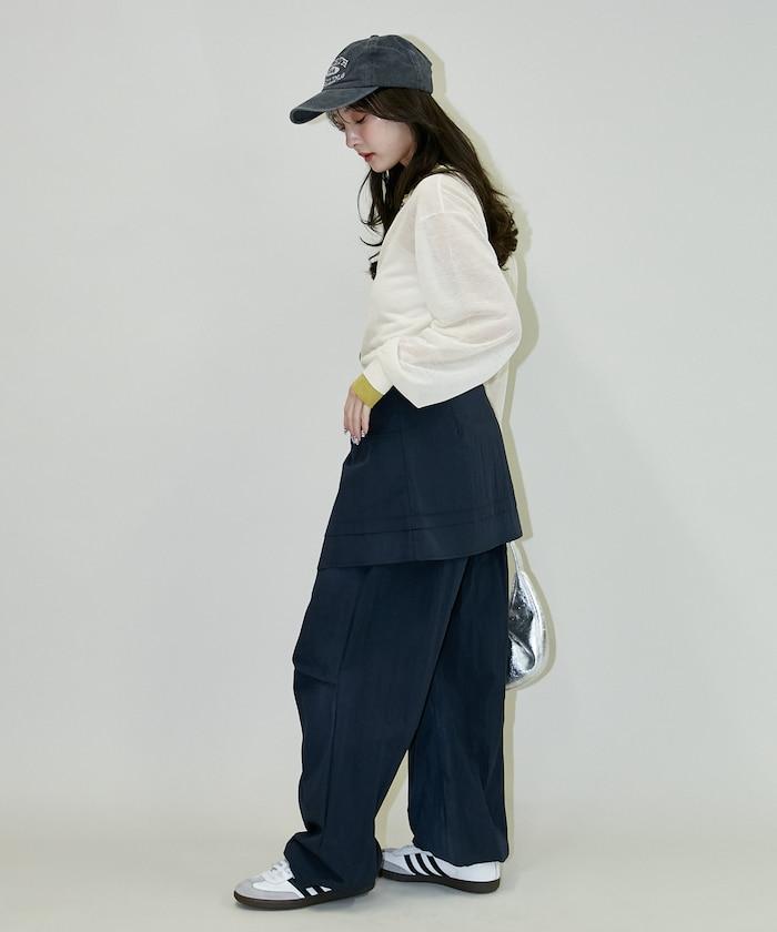 2WAY可拆卸圍裹設計 尼龍褲