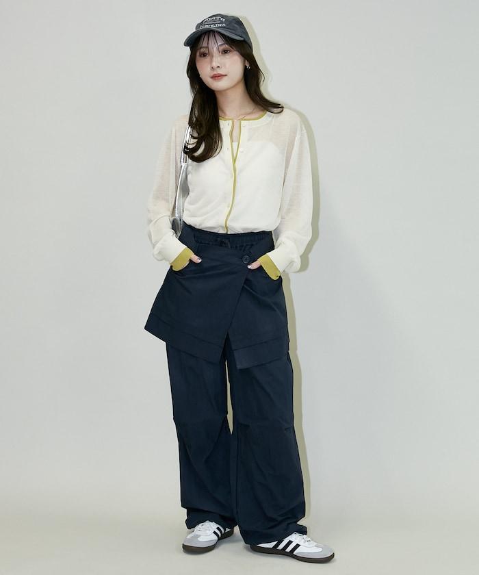 2WAY可拆卸圍裹設計 尼龍褲