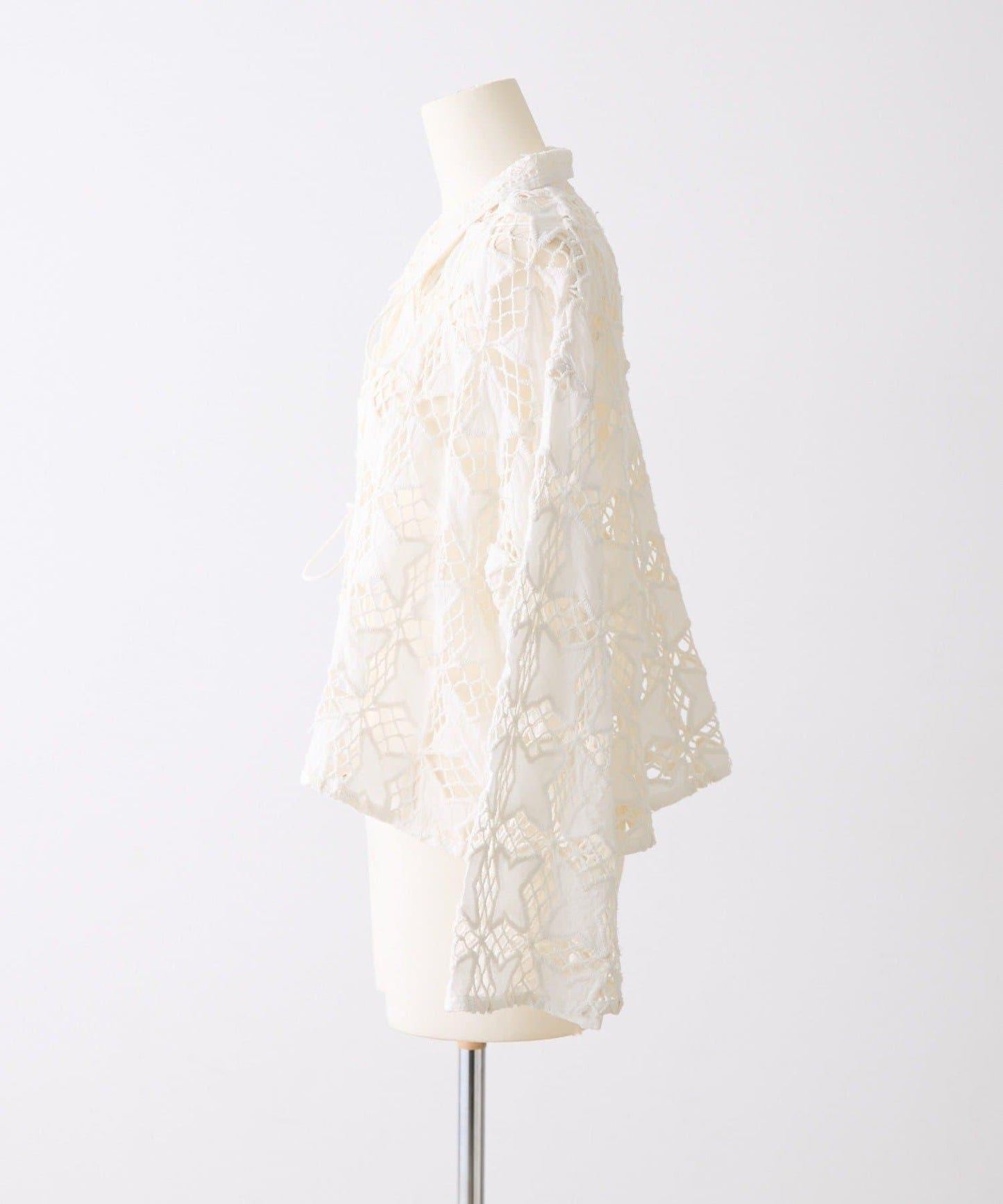 棉100% 透膚吸溼 蕾絲襯衫開衫 SUM1 STYLE（スミスタイル）