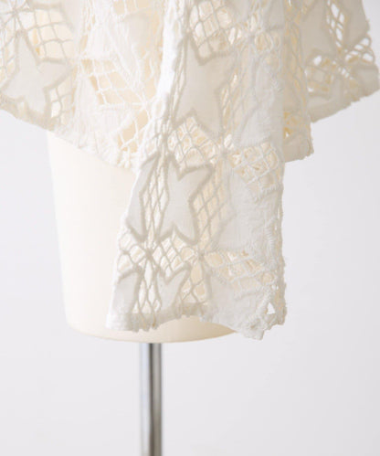 棉100% 透膚吸溼 蕾絲襯衫開衫 SUM1 STYLE（スミスタイル）