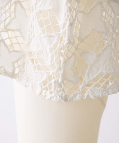 棉100% 透膚吸溼 蕾絲襯衫開衫 SUM1 STYLE（スミスタイル）