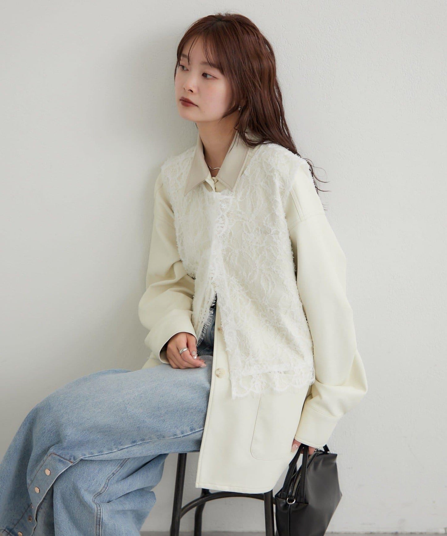 多WAY蕾絲疊穿夾克