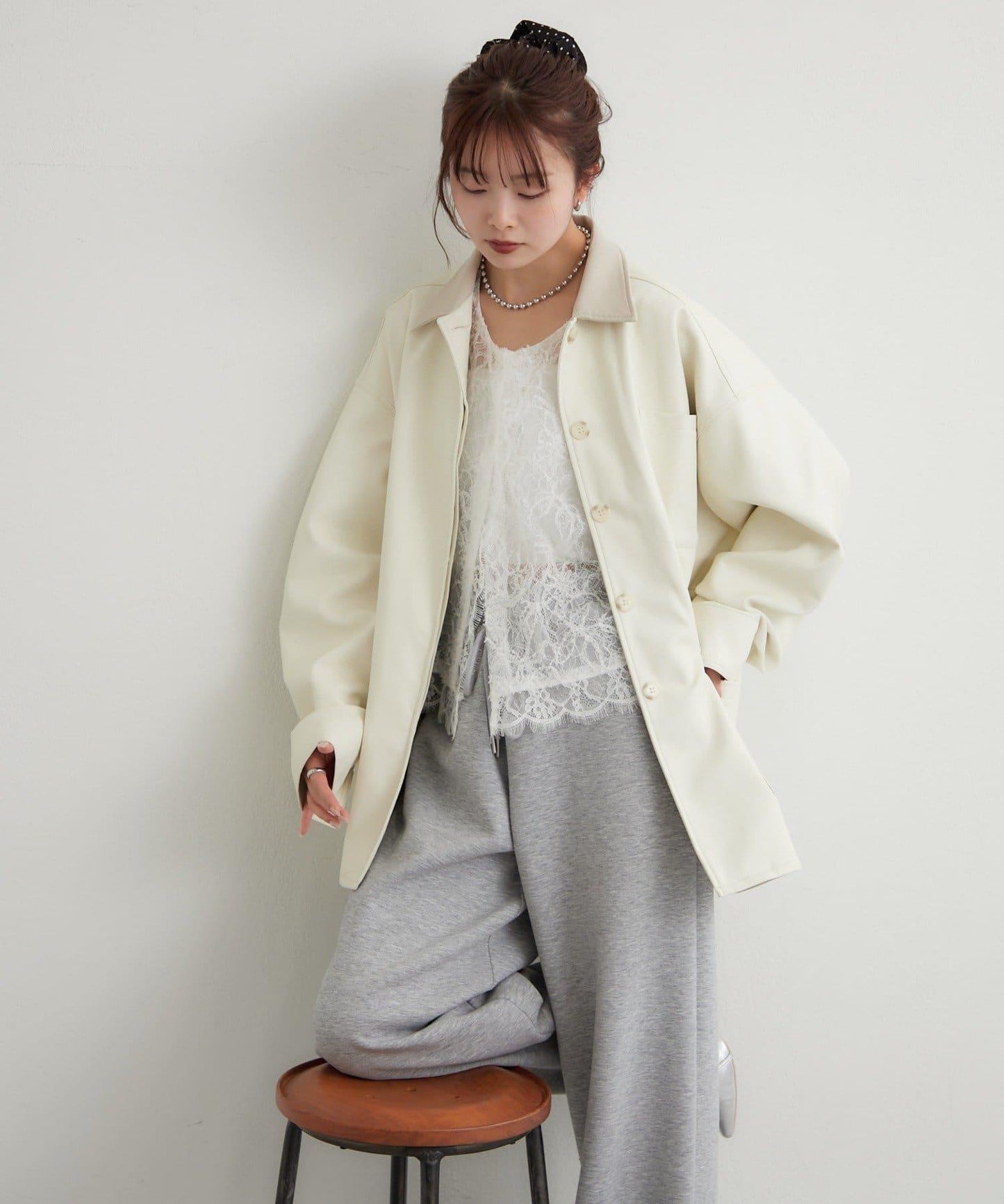 多WAY蕾絲疊穿夾克