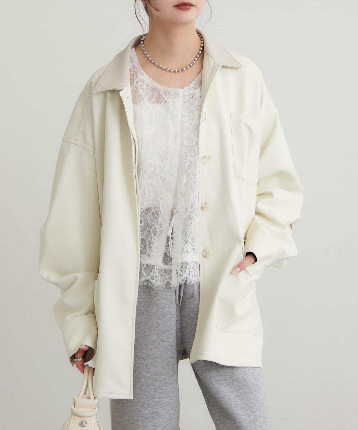 多WAY蕾絲疊穿夾克