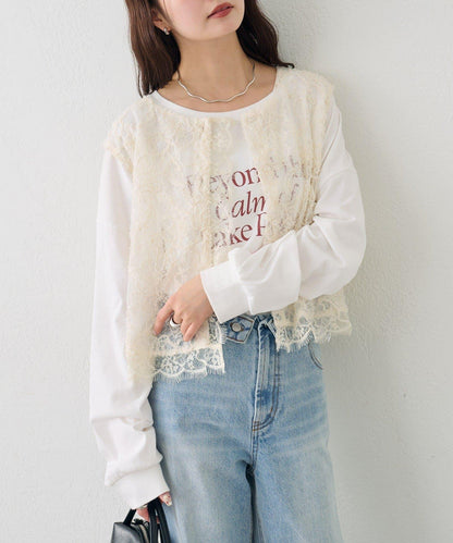 多WAY蕾絲疊穿夾克