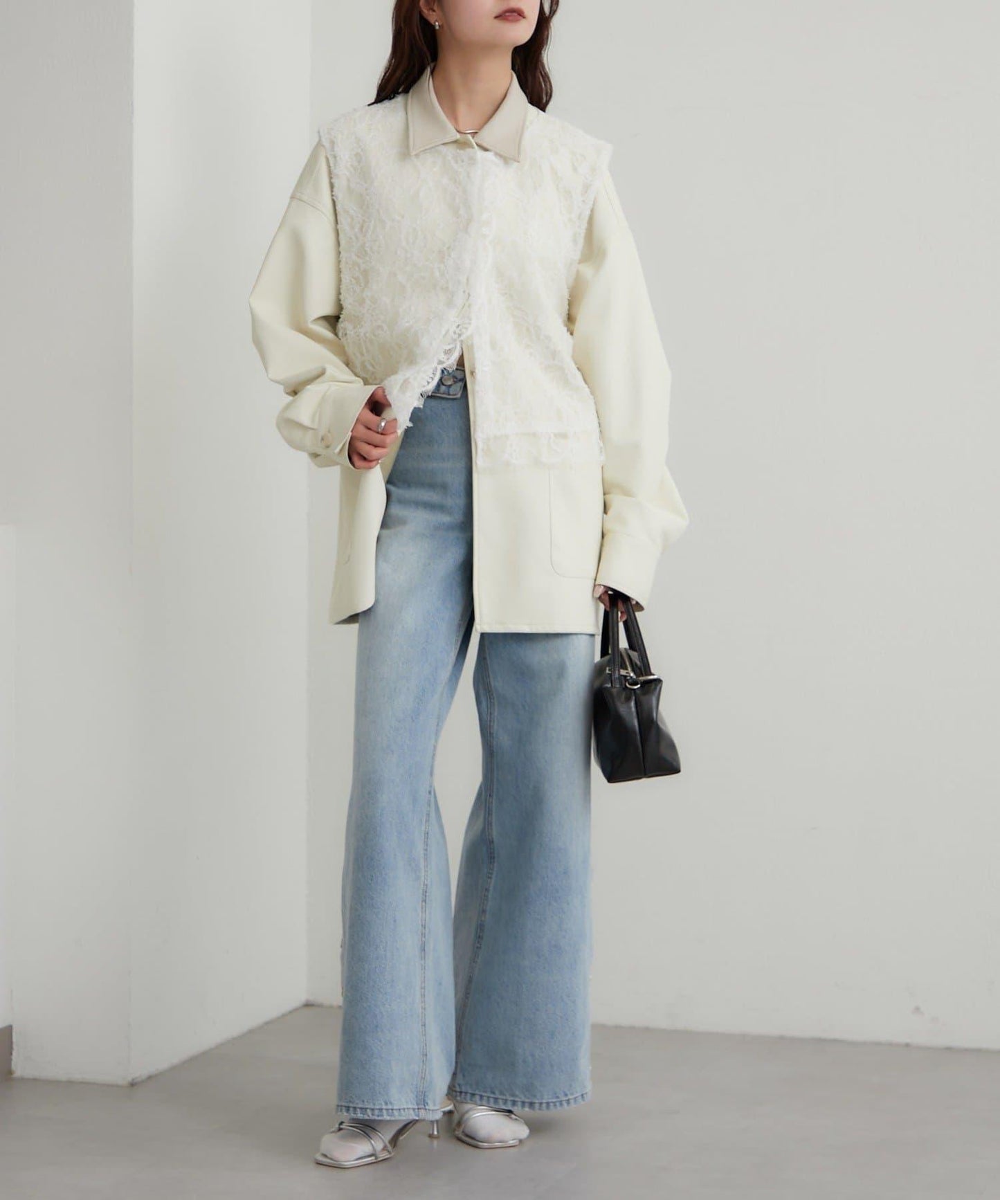 多WAY蕾絲疊穿夾克