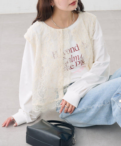 多WAY蕾絲疊穿夾克