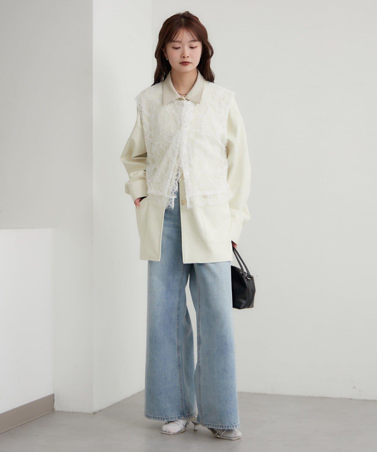 多WAY蕾絲疊穿夾克