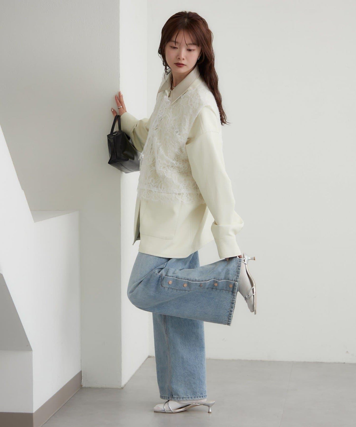 多WAY蕾絲疊穿夾克