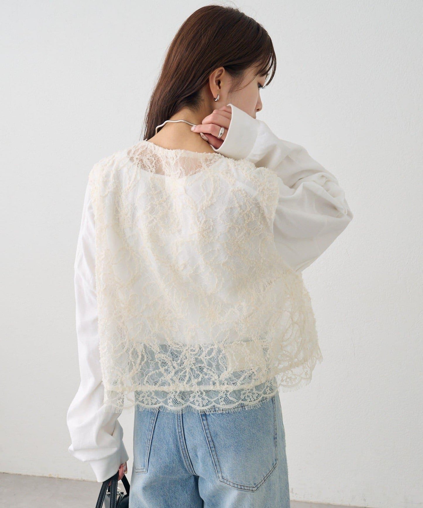 多WAY蕾絲疊穿夾克