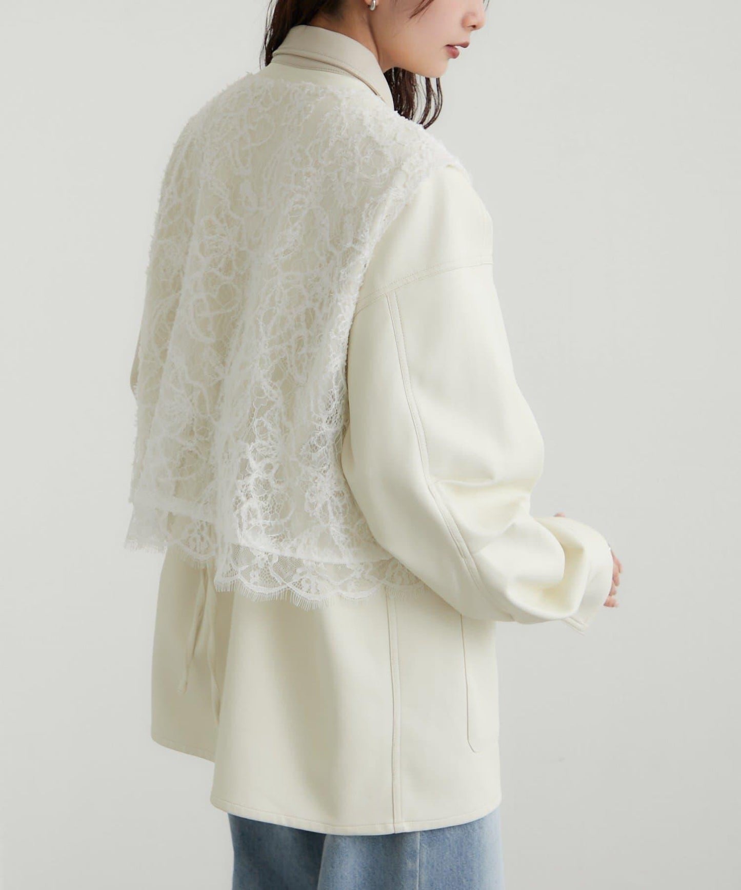 多WAY蕾絲疊穿夾克