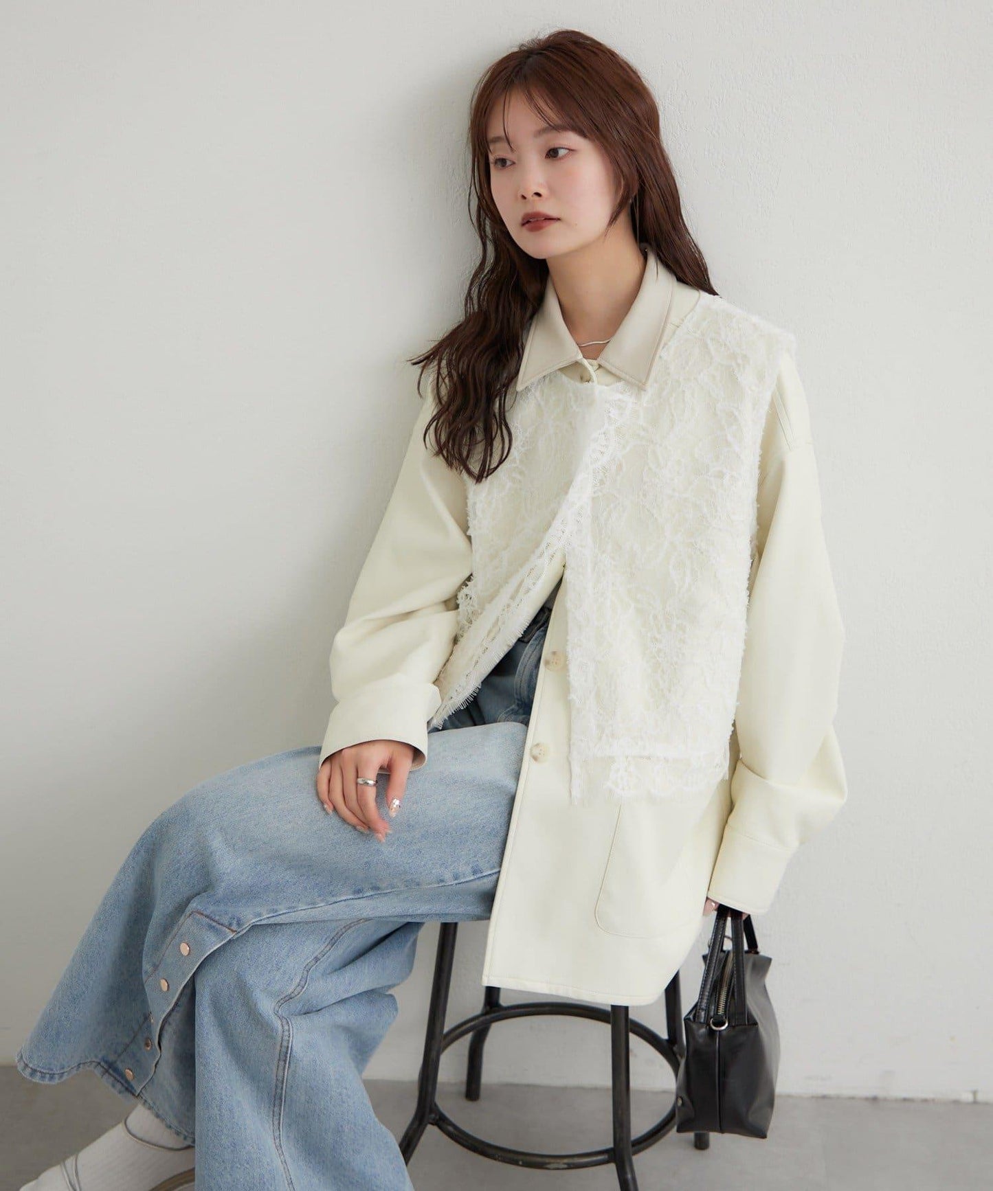 多WAY蕾絲疊穿夾克