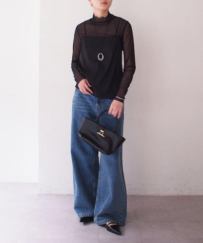 Atelier N5/アトリエヌメロサンク 緞面吊帶背心