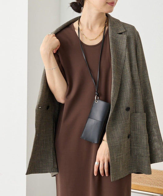 長季節適穿 接觸涼感 防紫外線 五分袖 針織連衣裙