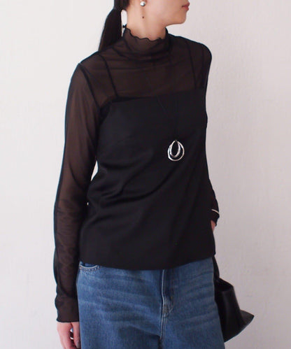 Atelier N5/アトリエヌメロサンク 緞面吊帶背心