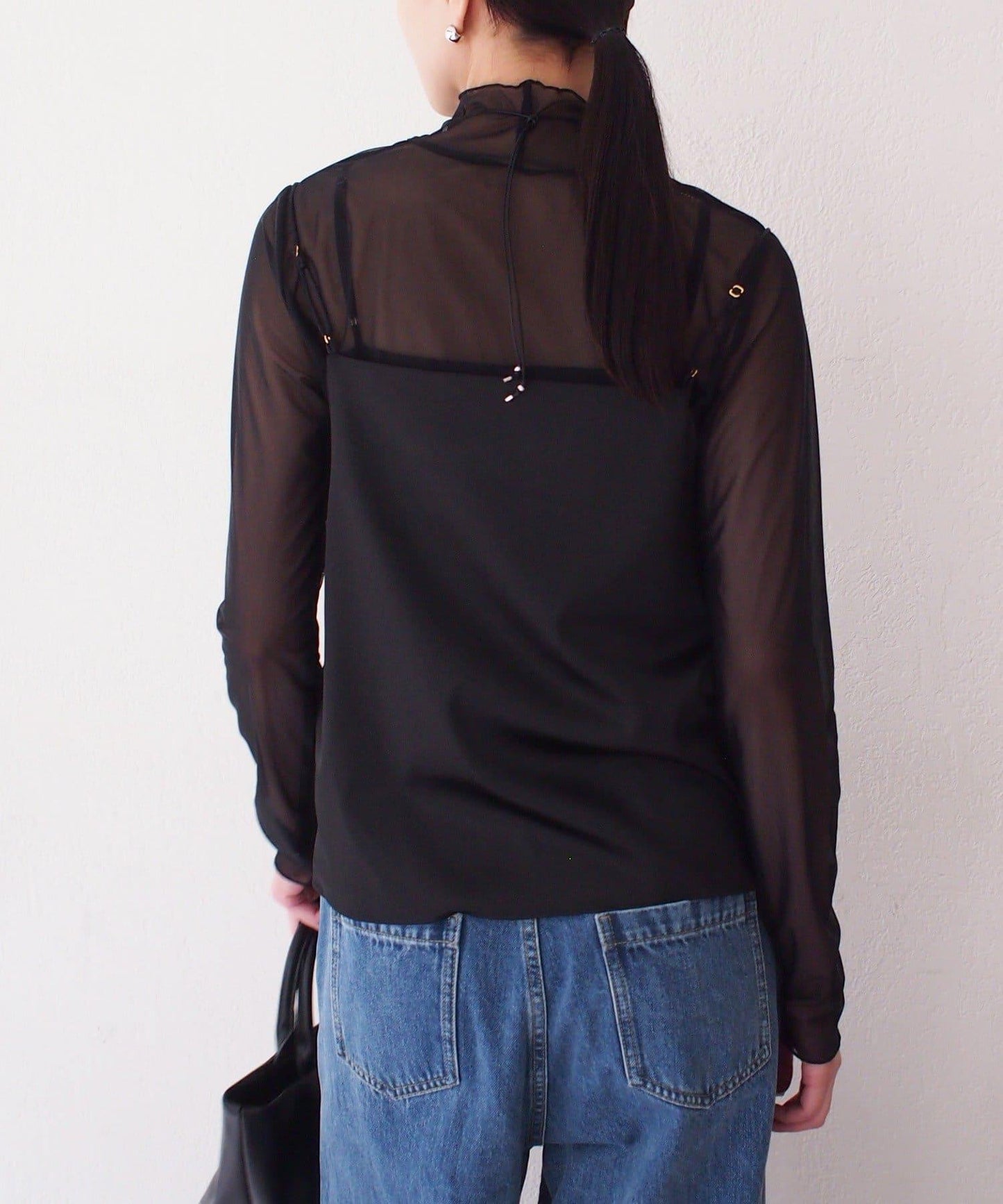 Atelier N5/アトリエヌメロサンク 緞面吊帶背心