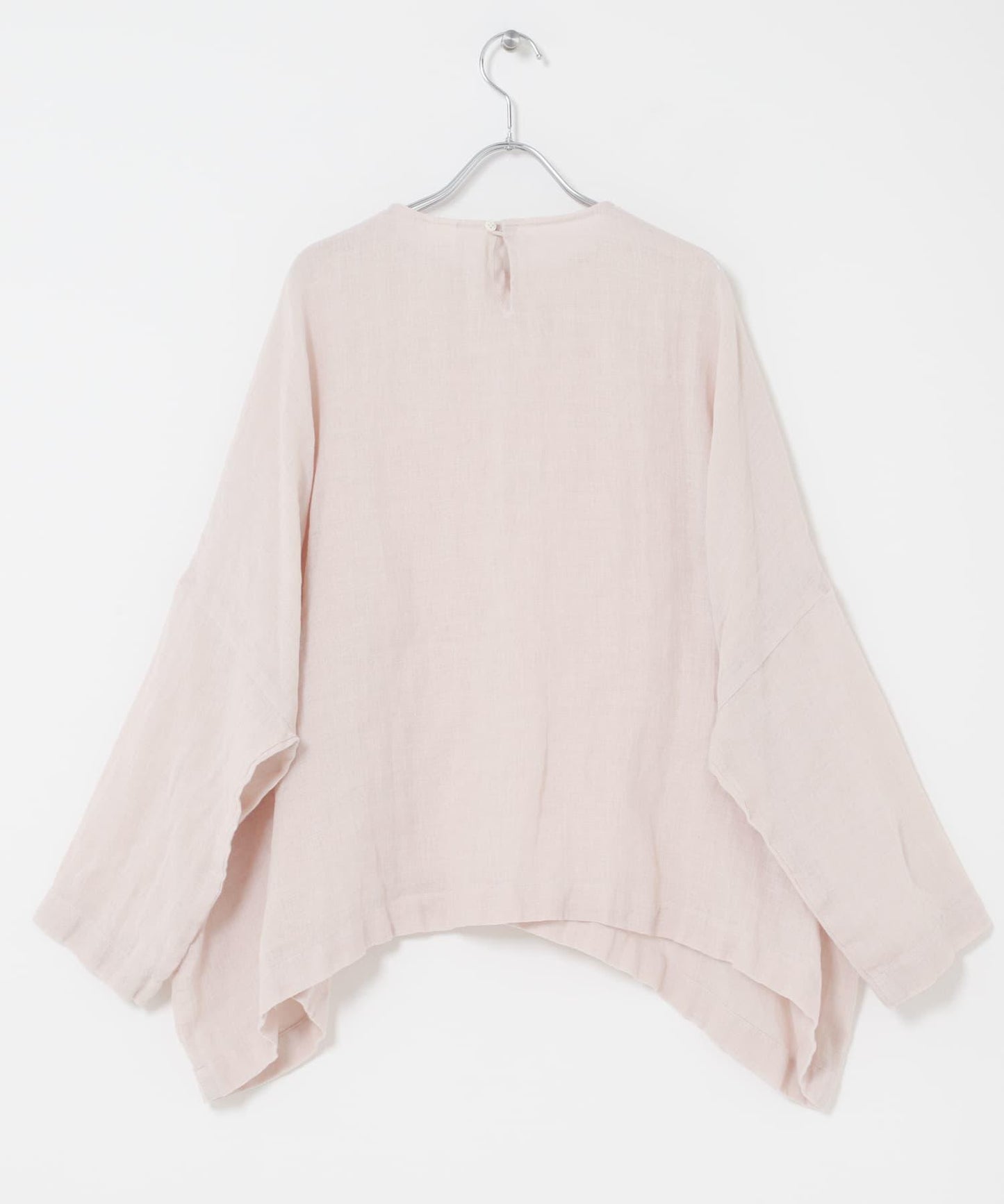 亞麻薄紗寬鬆套頭上衣