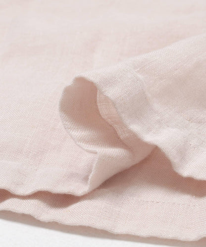 亞麻薄紗寬鬆套頭上衣