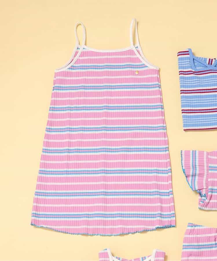 荷葉邊羅紋連衣裙