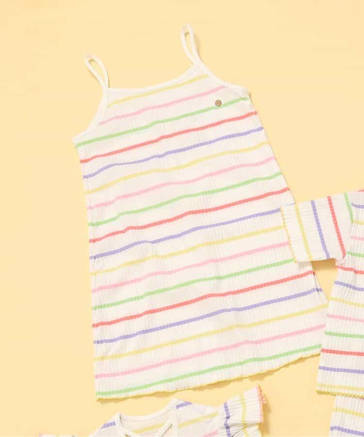 荷葉邊羅紋連衣裙