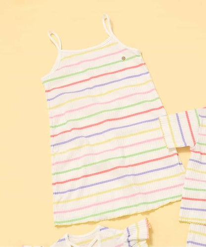 荷葉邊羅紋連衣裙