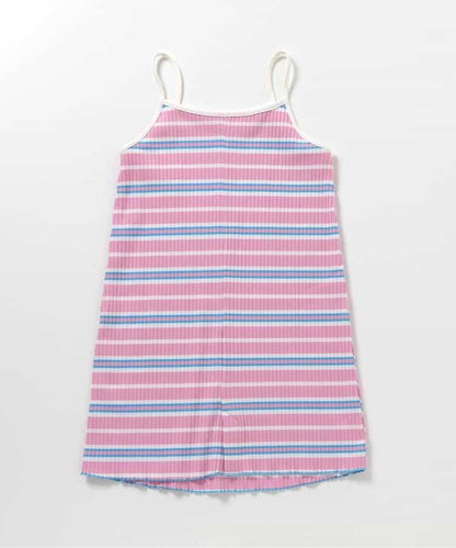 荷葉邊羅紋連衣裙