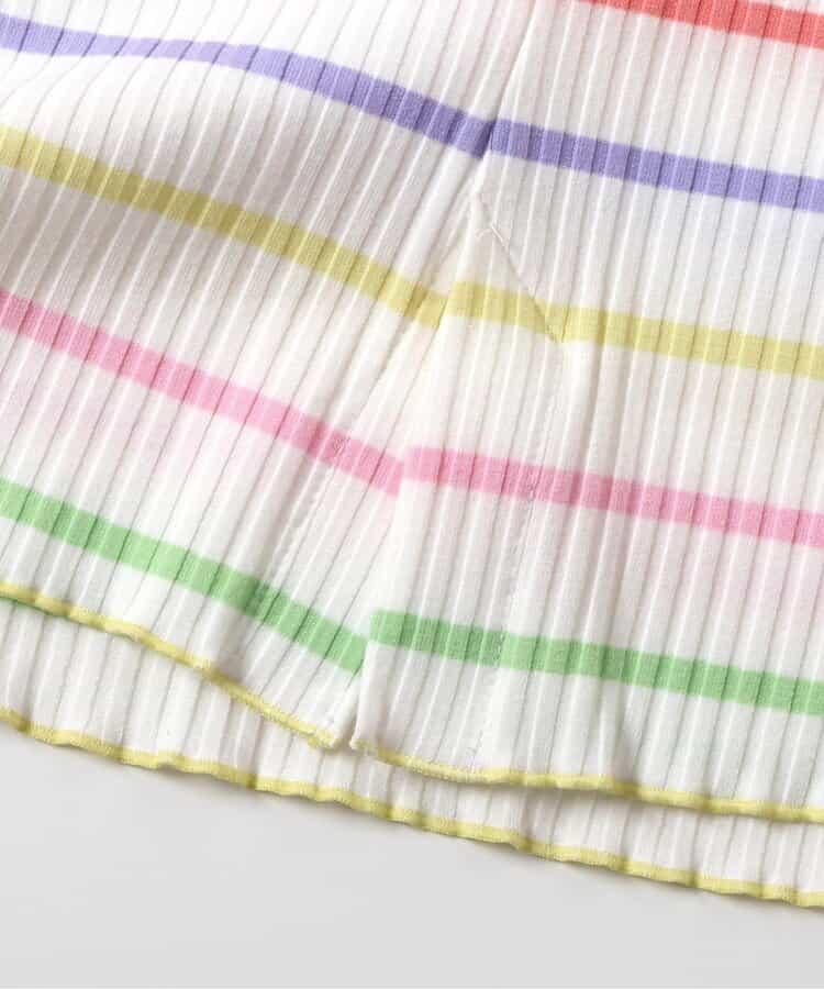 荷葉邊羅紋連衣裙