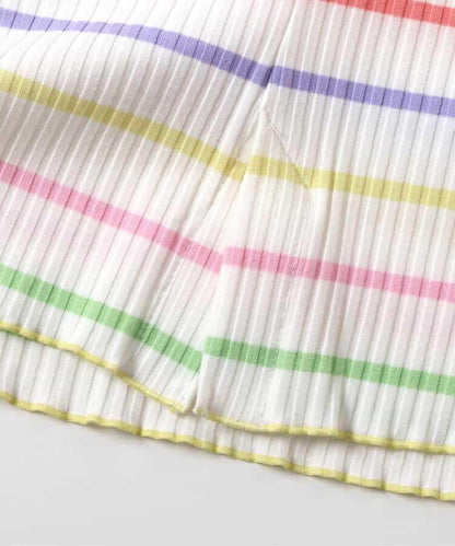 荷葉邊羅紋連衣裙