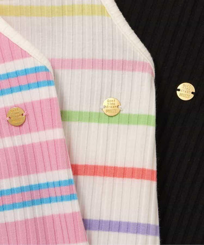 荷葉邊羅紋連衣裙