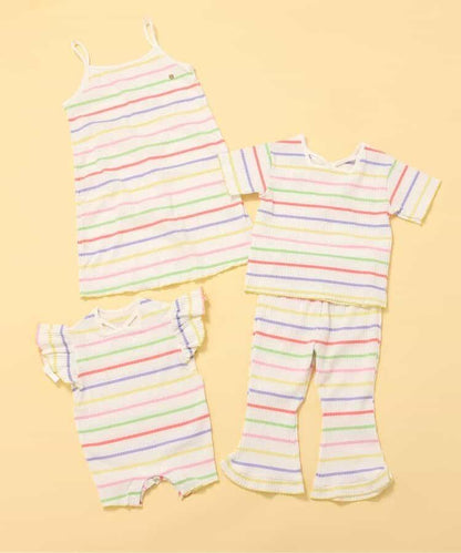 荷葉邊羅紋連衣裙