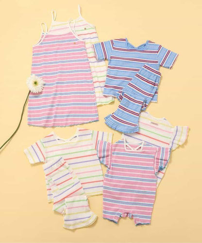 荷葉邊羅紋連衣裙