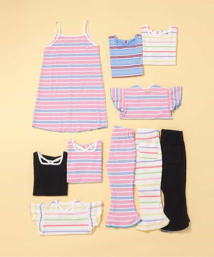 荷葉邊羅紋連衣裙