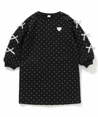 袖部蝴蝶結連衣裙