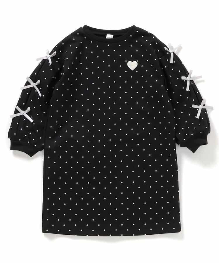 袖部蝴蝶結連衣裙