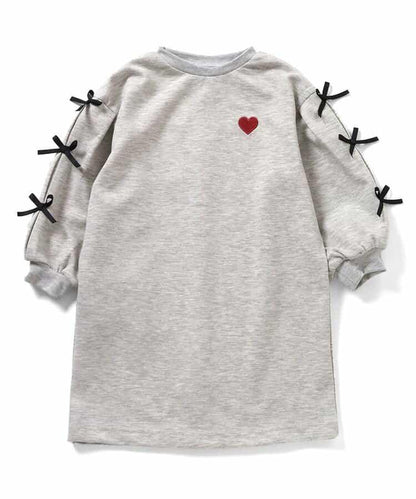 袖部蝴蝶結連衣裙