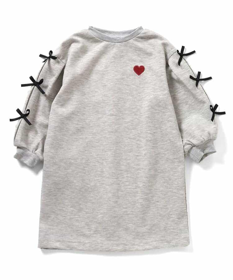 袖部蝴蝶結連衣裙