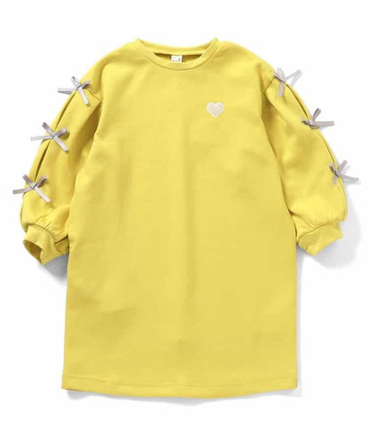 袖部蝴蝶結連衣裙