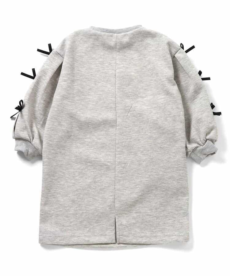 袖部蝴蝶結連衣裙