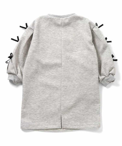 袖部蝴蝶結連衣裙